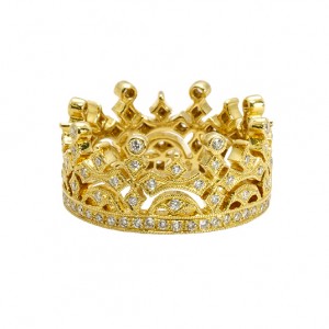 18K Beverly K Diamond Crown Ring